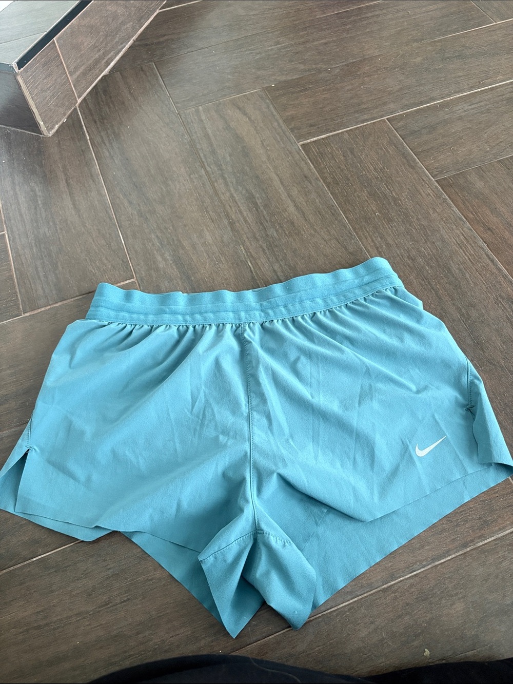 Nike swift Teal atheltic Shorts with White Swoosh
